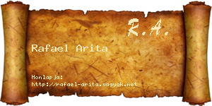Rafael Arita névjegykártya